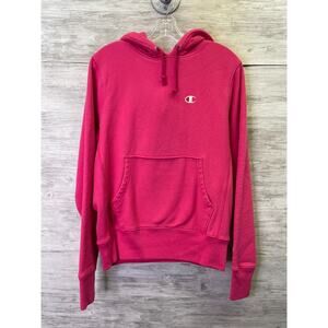 Champion Reverse Weave Hoodie Womens S Pink Hooded Pullover Heavyweight